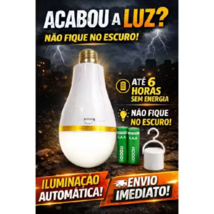 Leia mais sobre o artigo Kit 2 Lâmpada De Emergência Led Recarregável Luz Potente 30w Dupla Função Inteligente