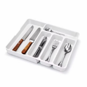 Leia mais sobre o artigo Organizador De Gaveta Extensível Divisor Porta Talheres Utensílios Cozinha